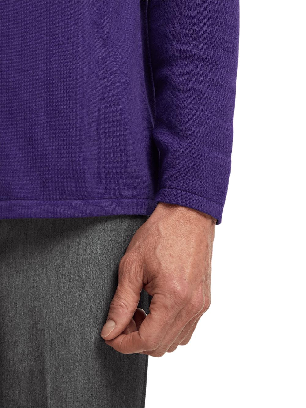 Supima Cotton Button Front Polo - Plum Product Image