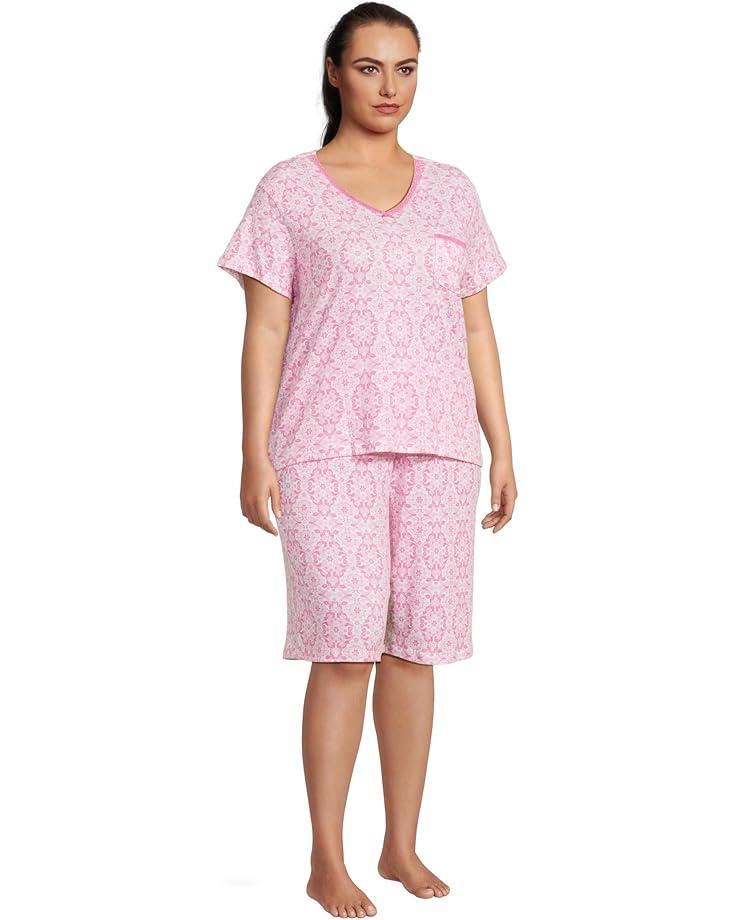 Women's Karen Neuburger Plus Size Sunshine Meadows Elbow-Length Henley Sleepshirt Product Image