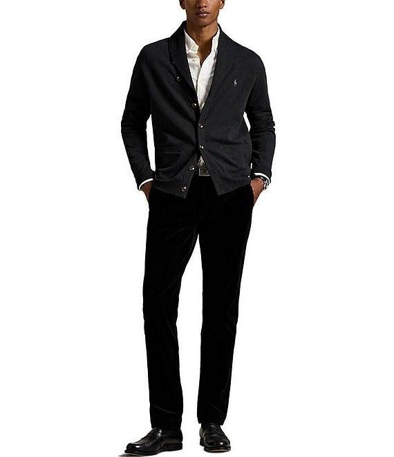 Polo Ralph Lauren Luxury Jersey Shawl Collar Long Sleeve Cardigan Product Image