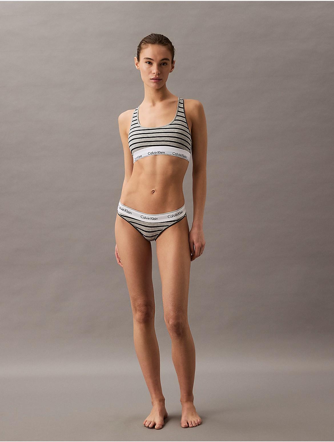 Calvin Klein Womens Icon Cotton Modal Unlined Bralette - White Product Image