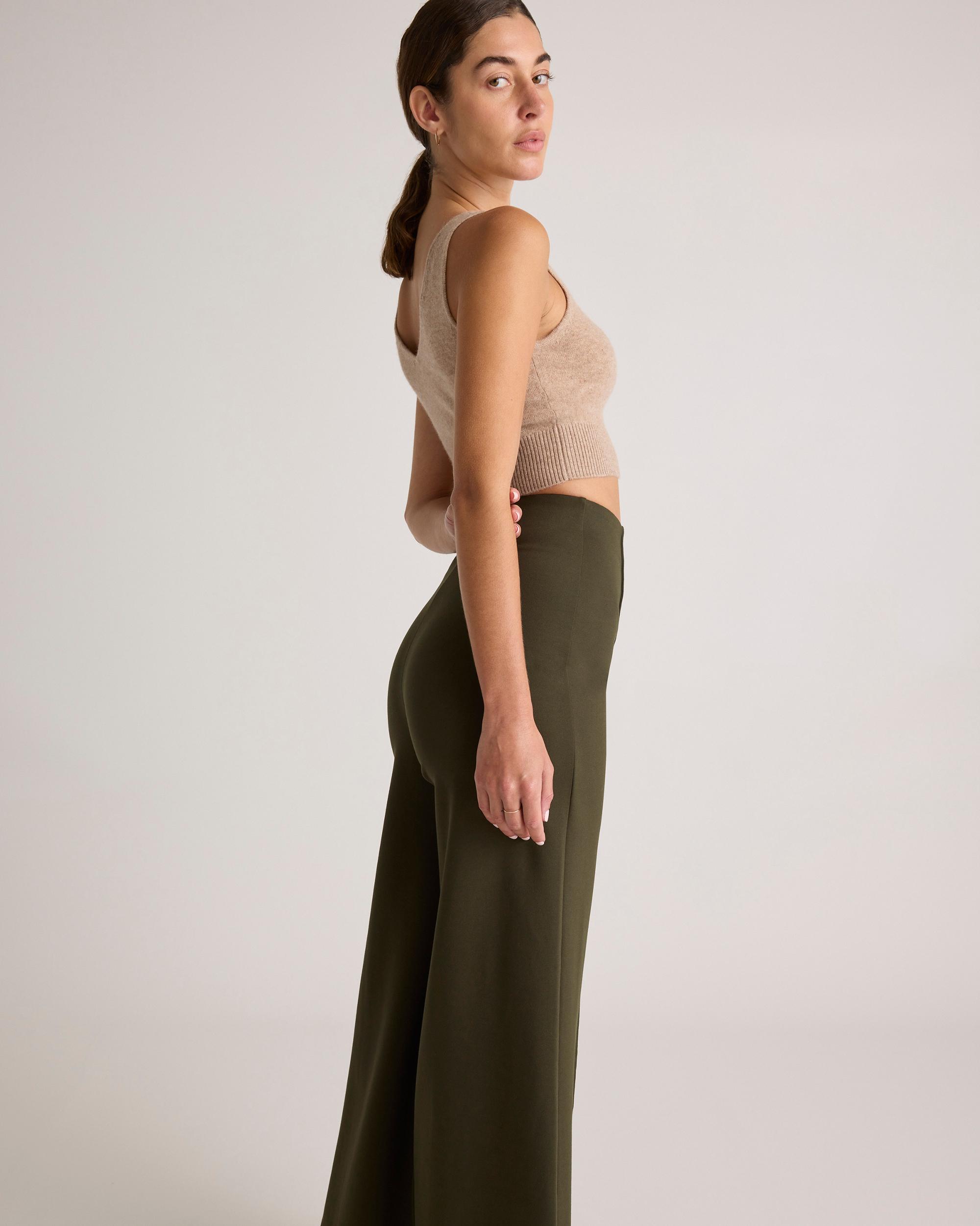 Quince | Women's Ultra-Stretch Ponte Super Wide Leg Ankle Pants Size XL, Rayon Product Image