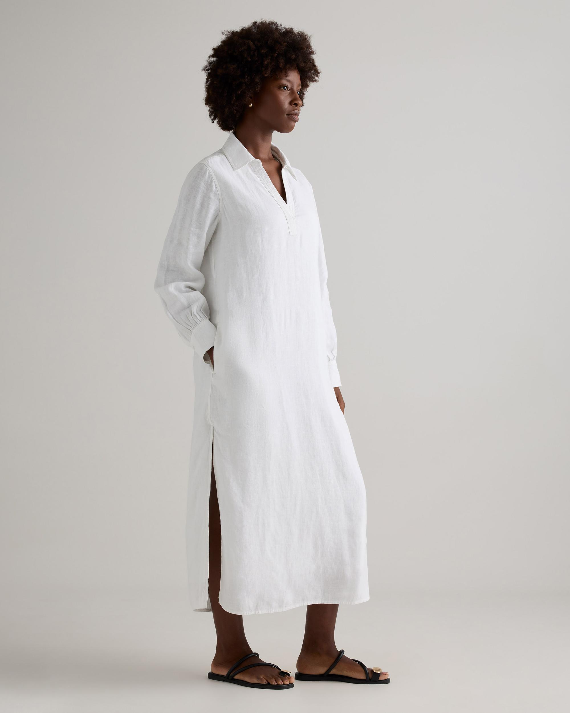Quince | Women's 100% European Linen Popover Maxi Dress Product Image