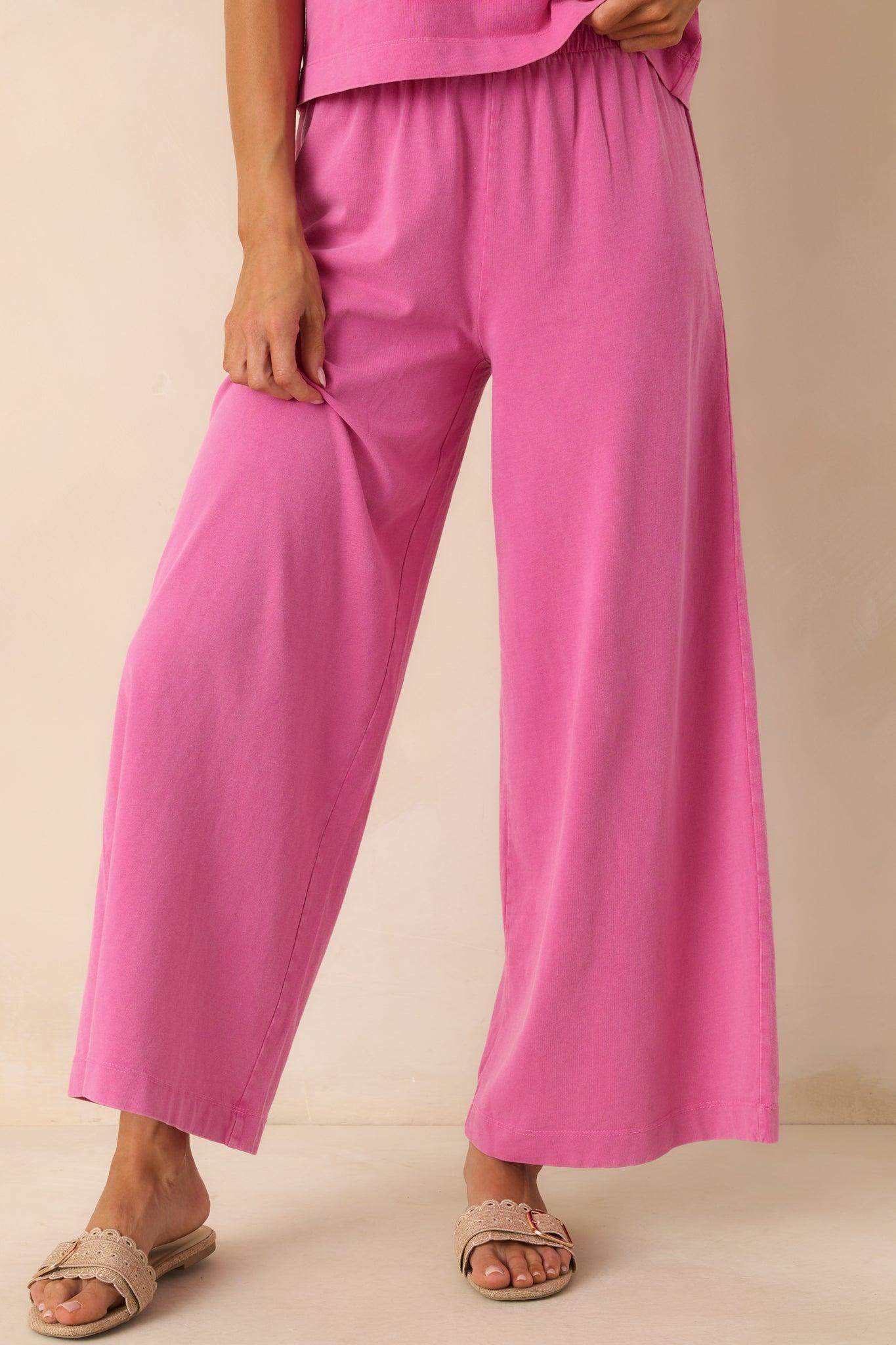 Z Supply Pink Cotton Scout Jersey Pants Product Image