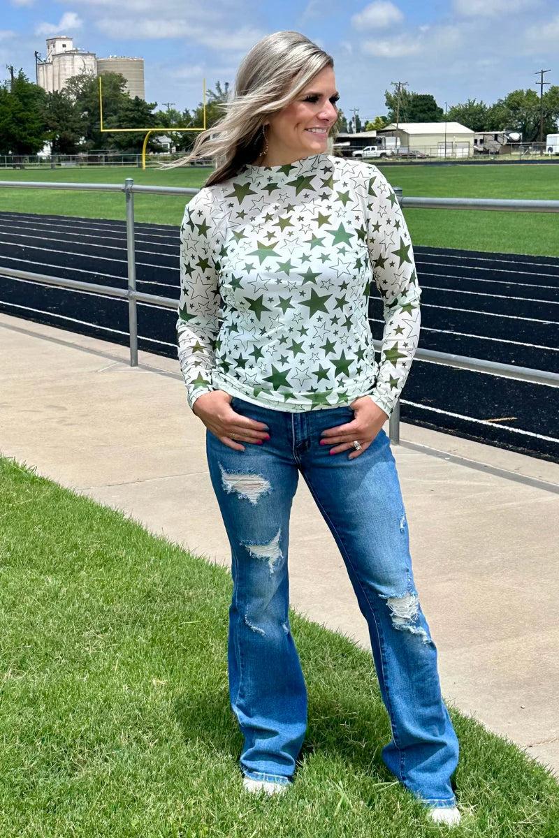 Sterling Kreek Go Team Go Green Mesh Top Product Image