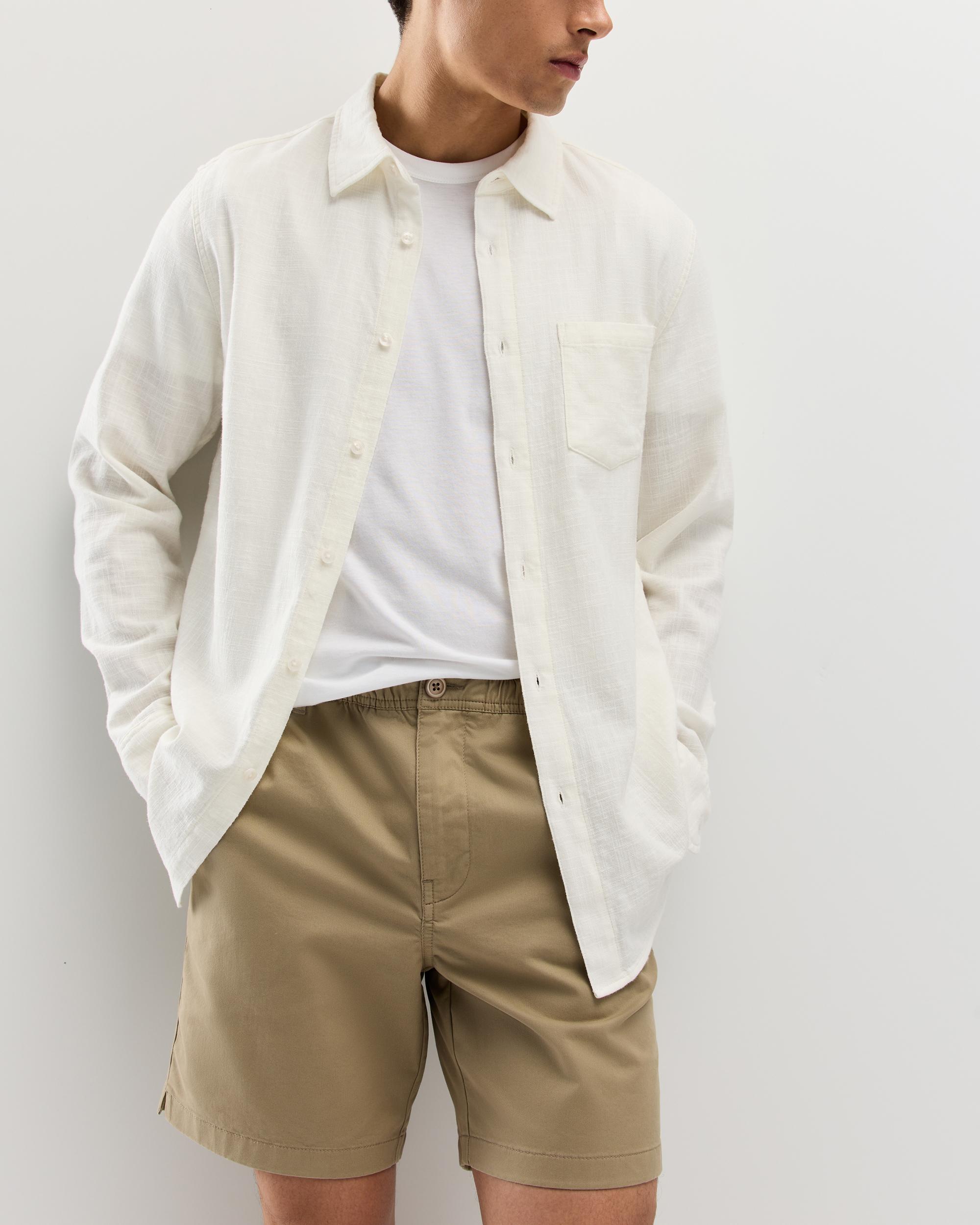 Quince | Men's Organic Stretch Cotton Pull On Chino Shorts 7" Organic Cotton Product Image