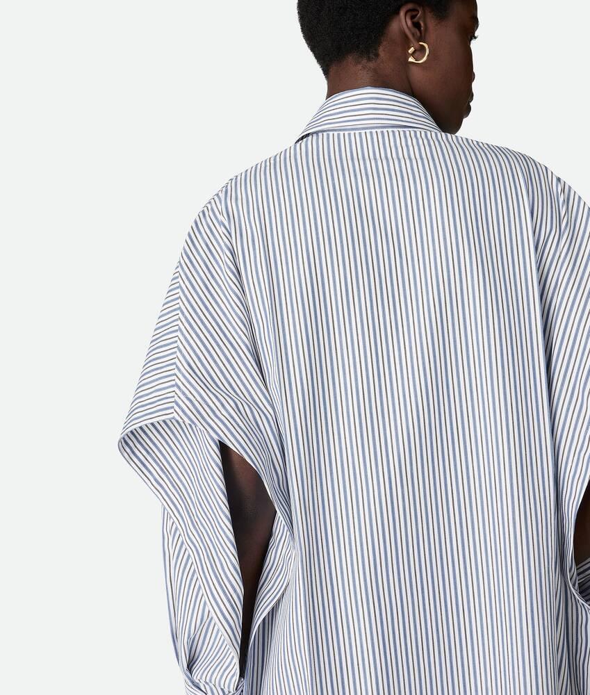 Women's Cotton Stripe Dress in White/squill/ebony Product Image