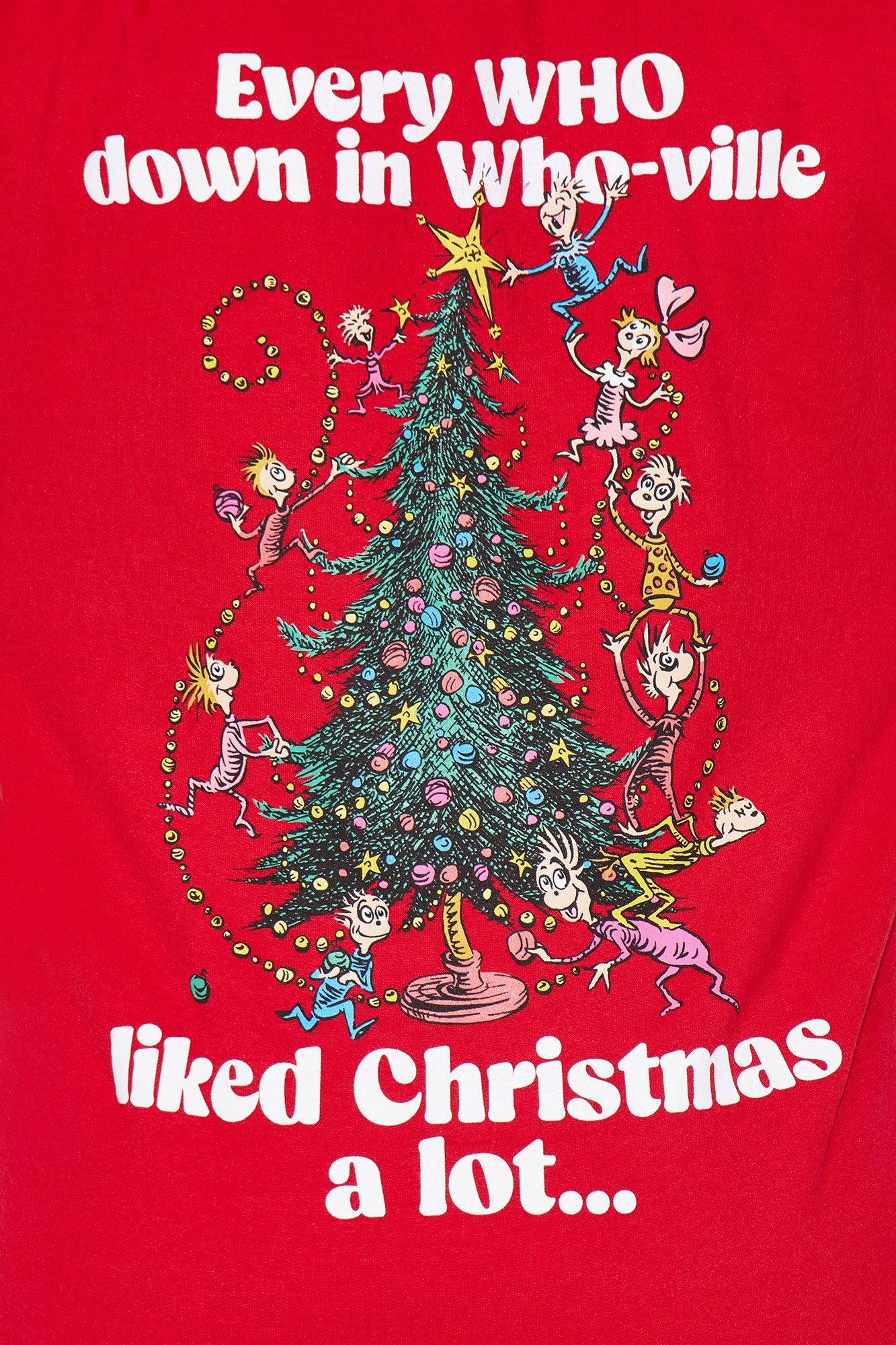 The Grinch Merry Merry Christmas Sweatshirt - Red Female Product Image