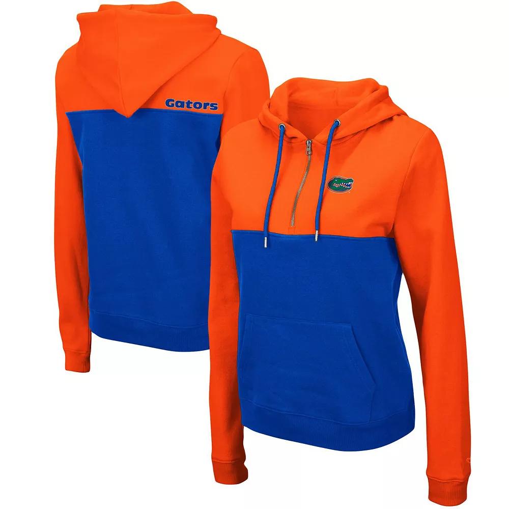 Women's Colosseum Orange/Royal Florida Gators Aidan Lightweight Half-Zip Hoodie, Size: 2XL Product Image