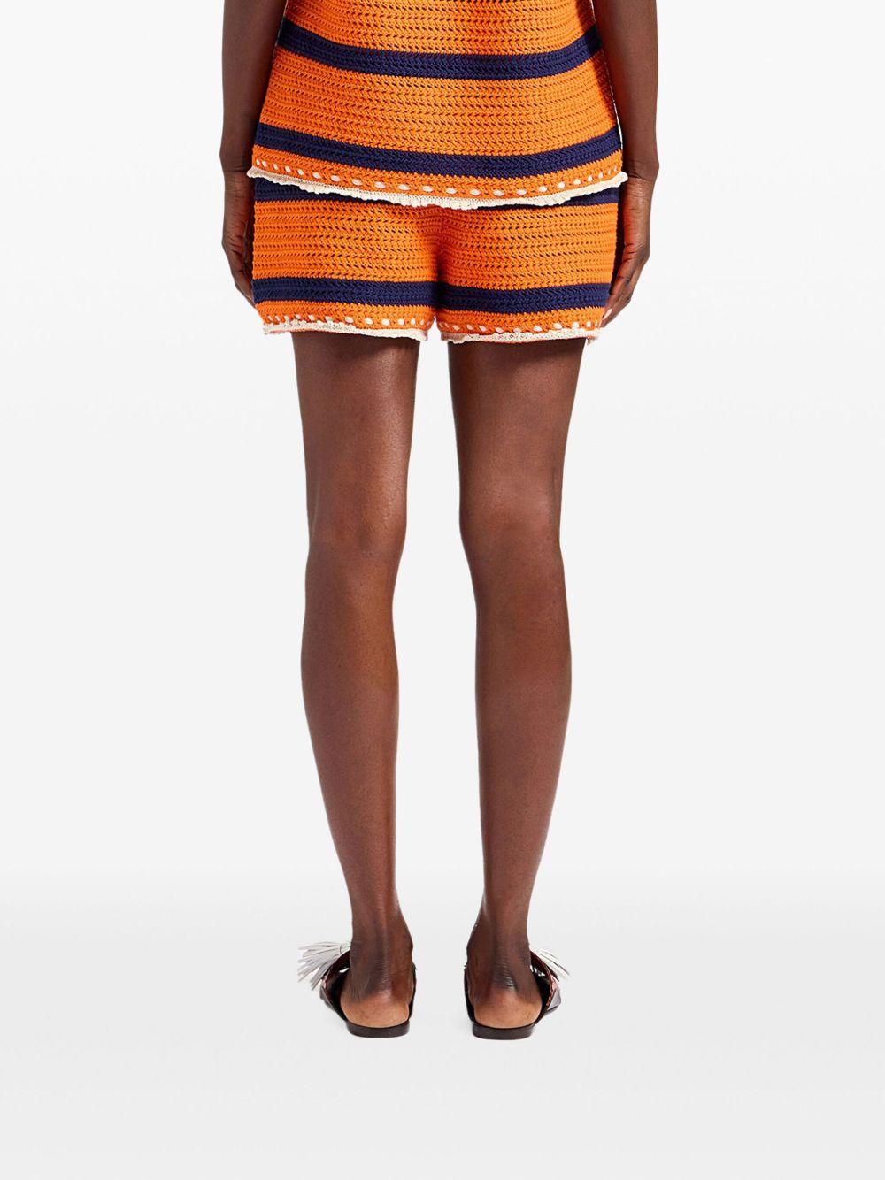 striped crochet shorts Product Image