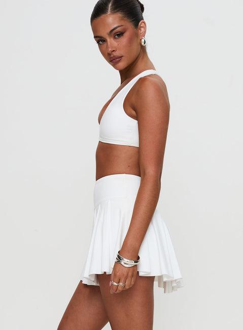 Dynamic Pleat Active Skort White Product Image