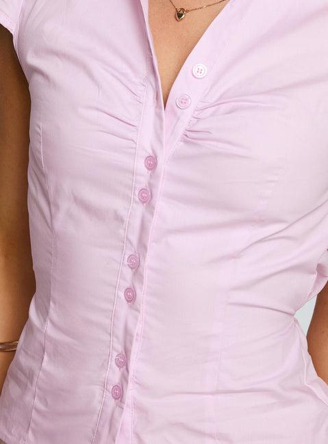 Arianwyn Short Sleeve Shirt Pink Product Image