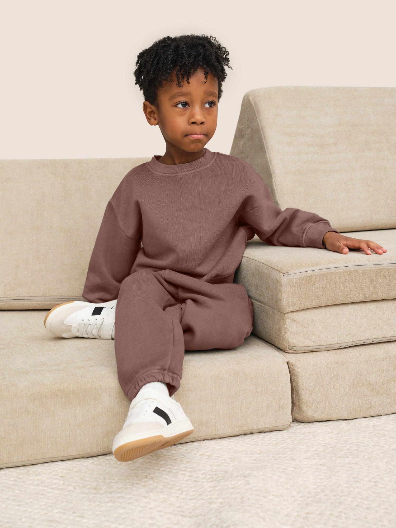 Men's Organic Fleece Crew Neck Sweatshirt Male Product Image