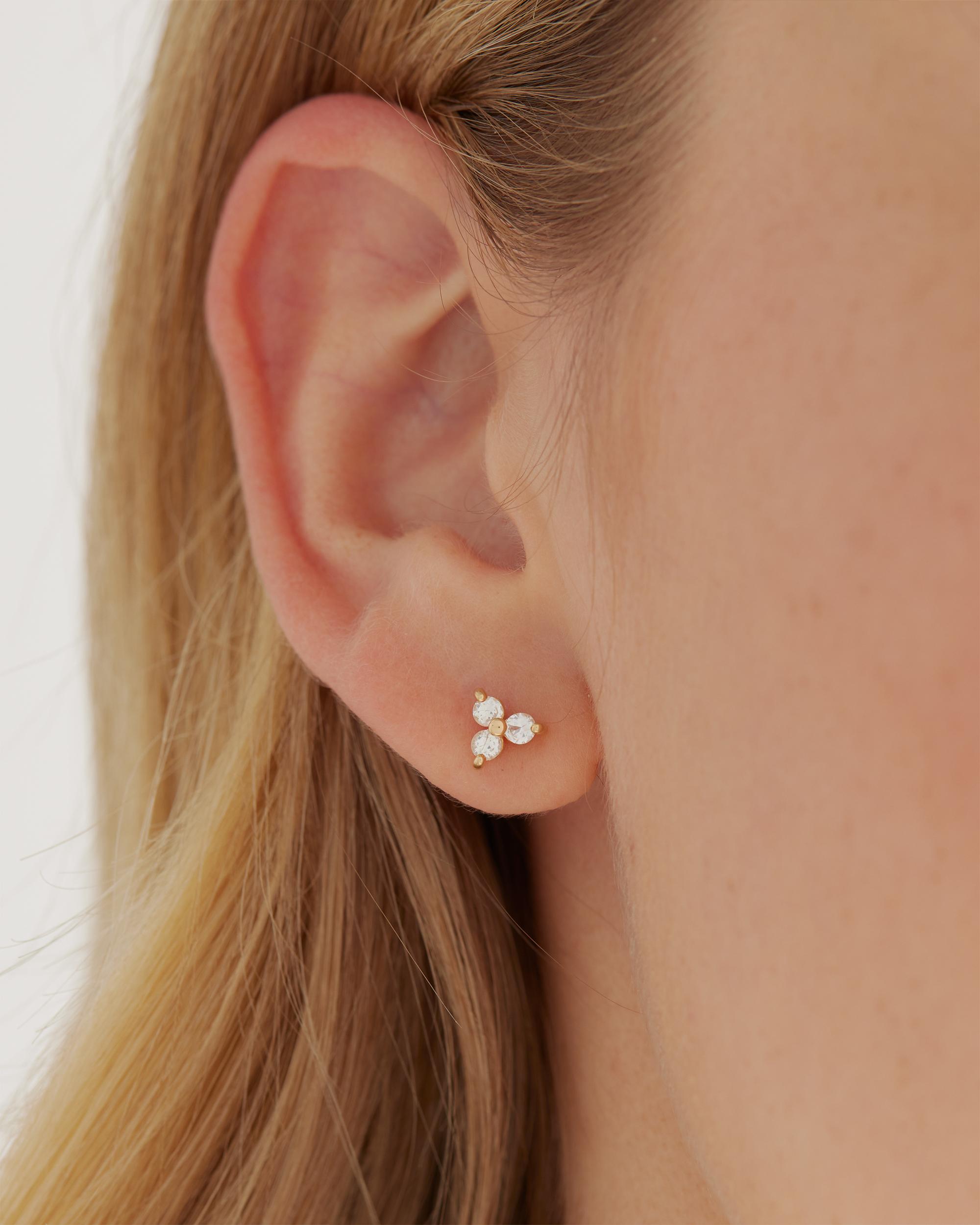 Quince | Women's 14k Gold Lab Grown Diamond Emerald Solitaire Studs Product Image