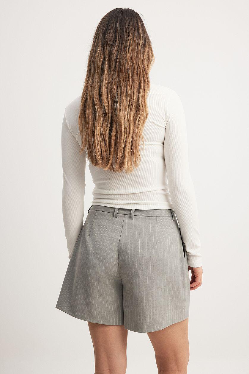 Pinstriped Tailored Shorts Product Image