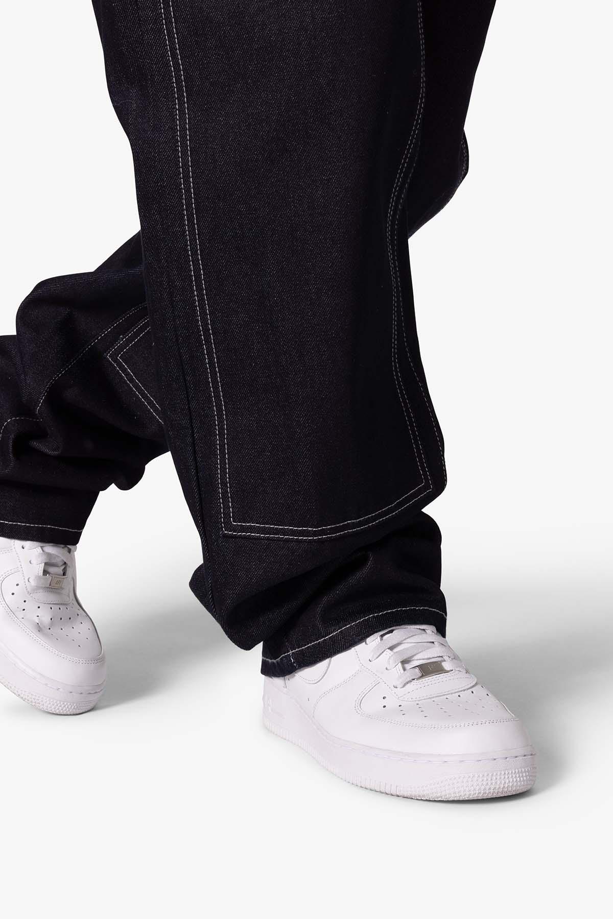 Ultra Baggy Raw Work Denim - Blue Product Image