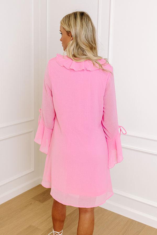 Sips and Sweets Ruffle Mini Dress Product Image