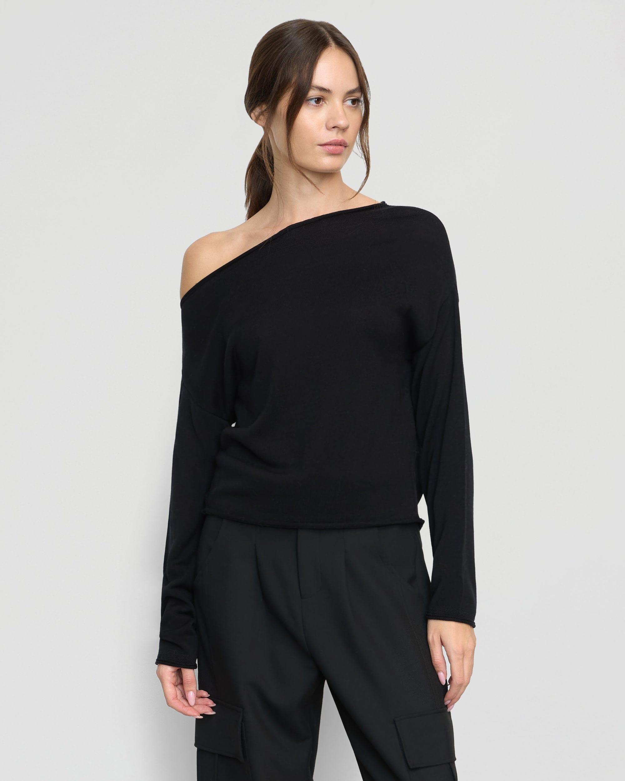 Hachi Tencel-Wool Off-Shoulder Sweater Product Image