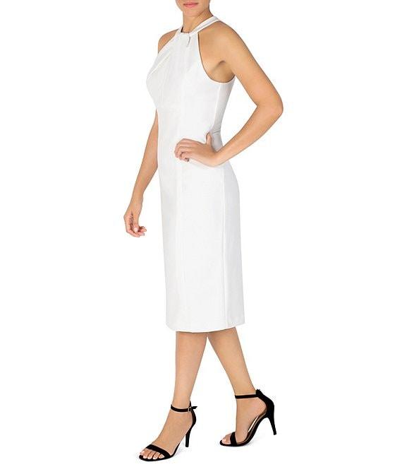 Julia Jordan Twist Halter Neck Sleeveless Stretch Crepe Sheath Dress Product Image