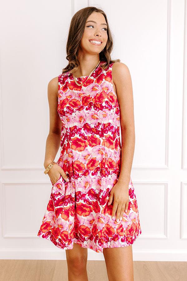 Tropical Holiday Mini Dress in Tangerine Product Image