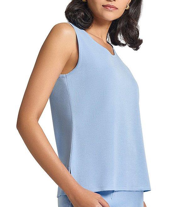 MISOOK Knit Double Scoop Neck Sleeveless Tank Product Image
