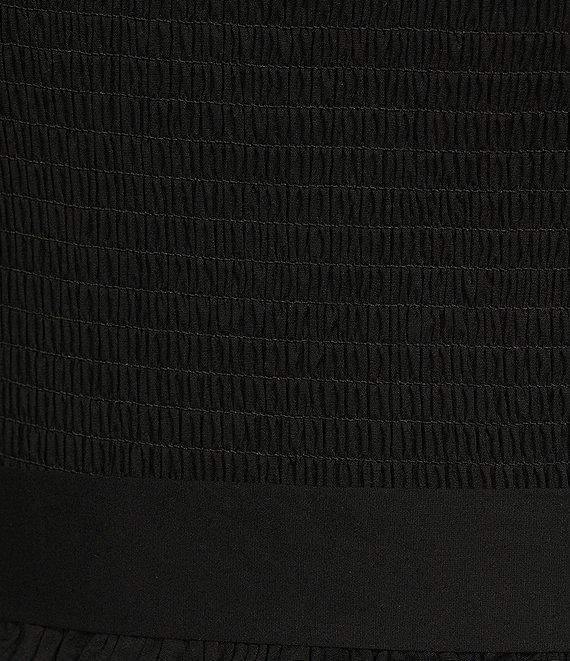 B. Darlin Ruffle Strap Smocked Square Neck Bodice Tiered Skirt Romper Product Image