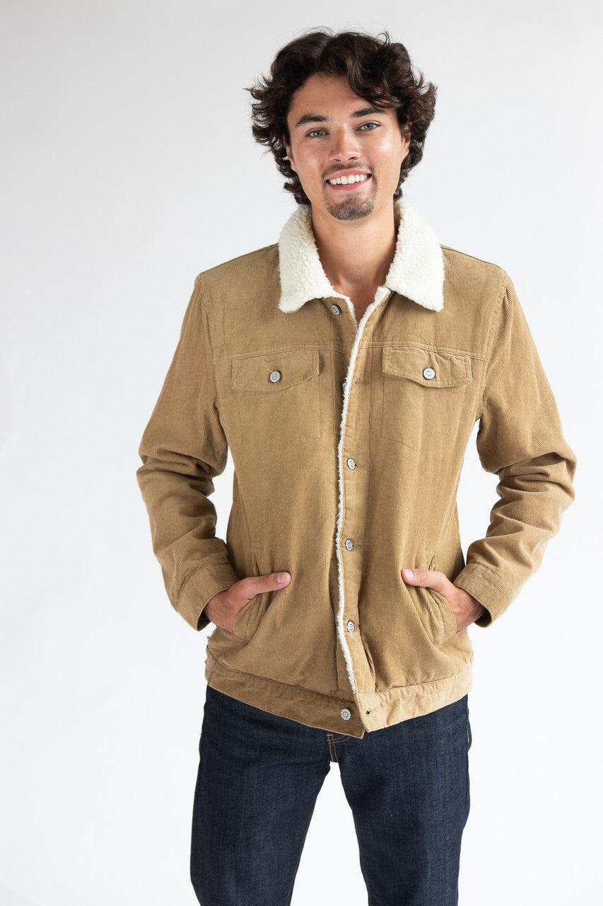 Corduroy Sherpa Lined Trucker Jacket Product Image