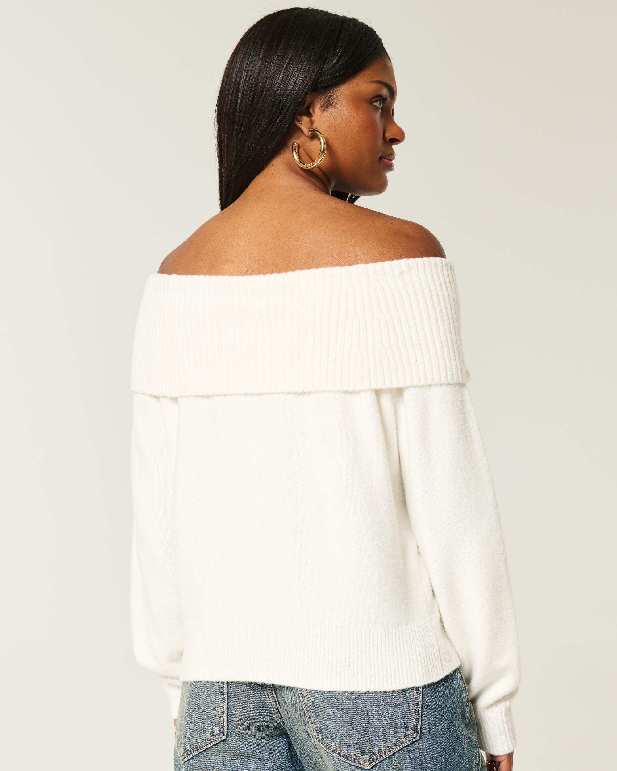 Hollister Comfy Cloud Off-the-Shoulder Twist Sweater Product Image