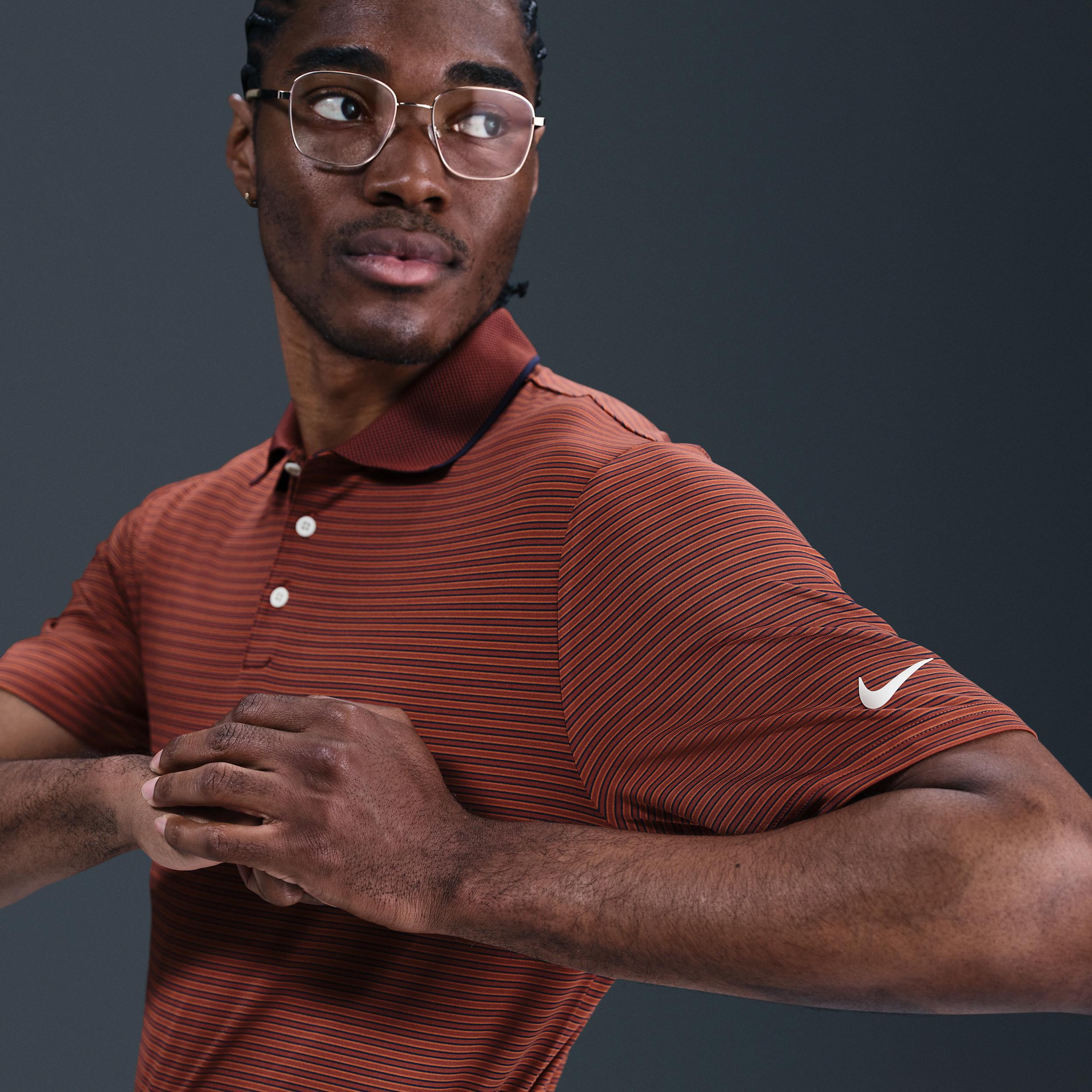Nike Mens Tour Dri-FIT Striped Golf Polo | FZ7479-237 Product Image