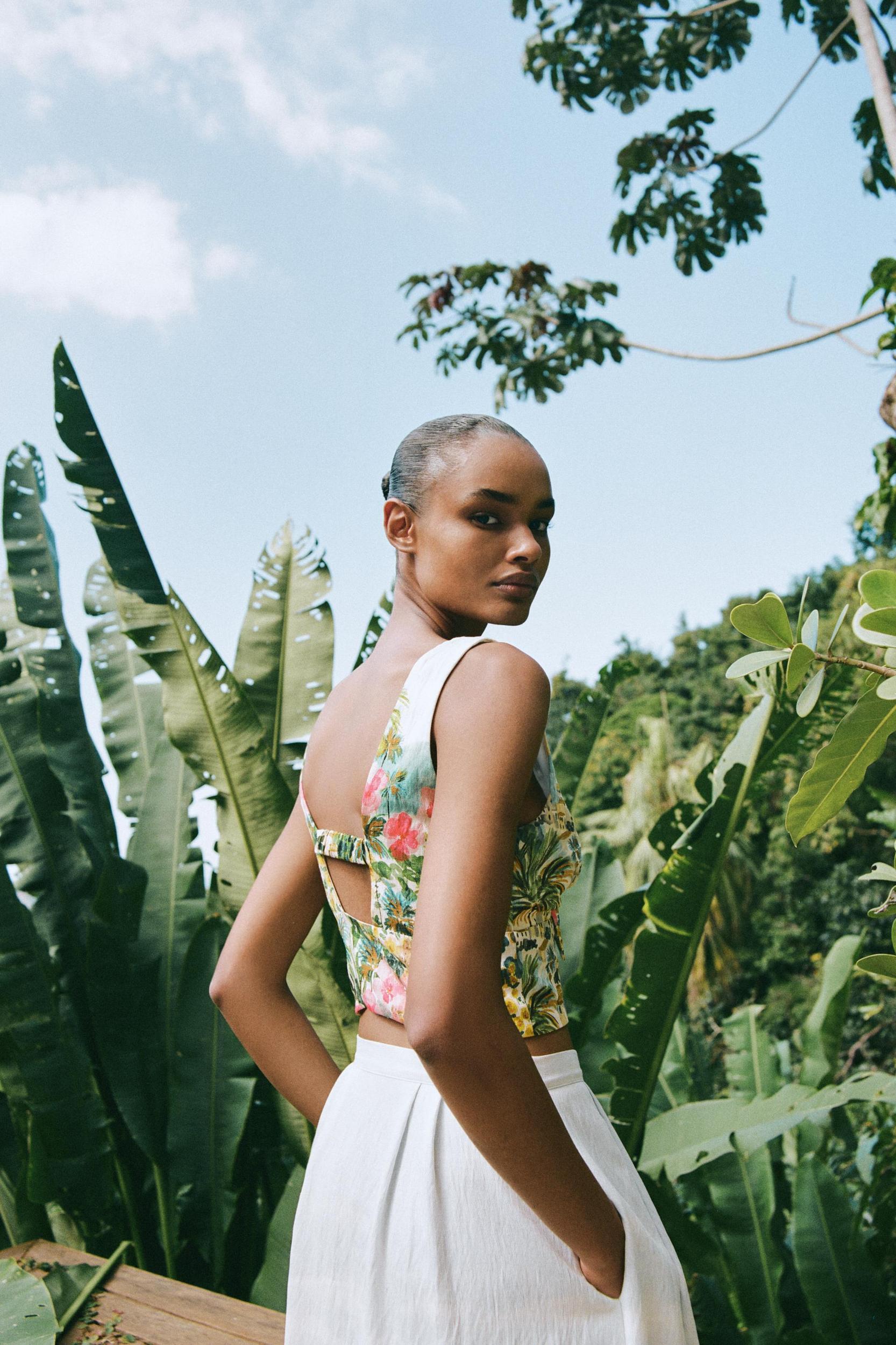 PRINTED MIDI CAPE SKIRT Product Image