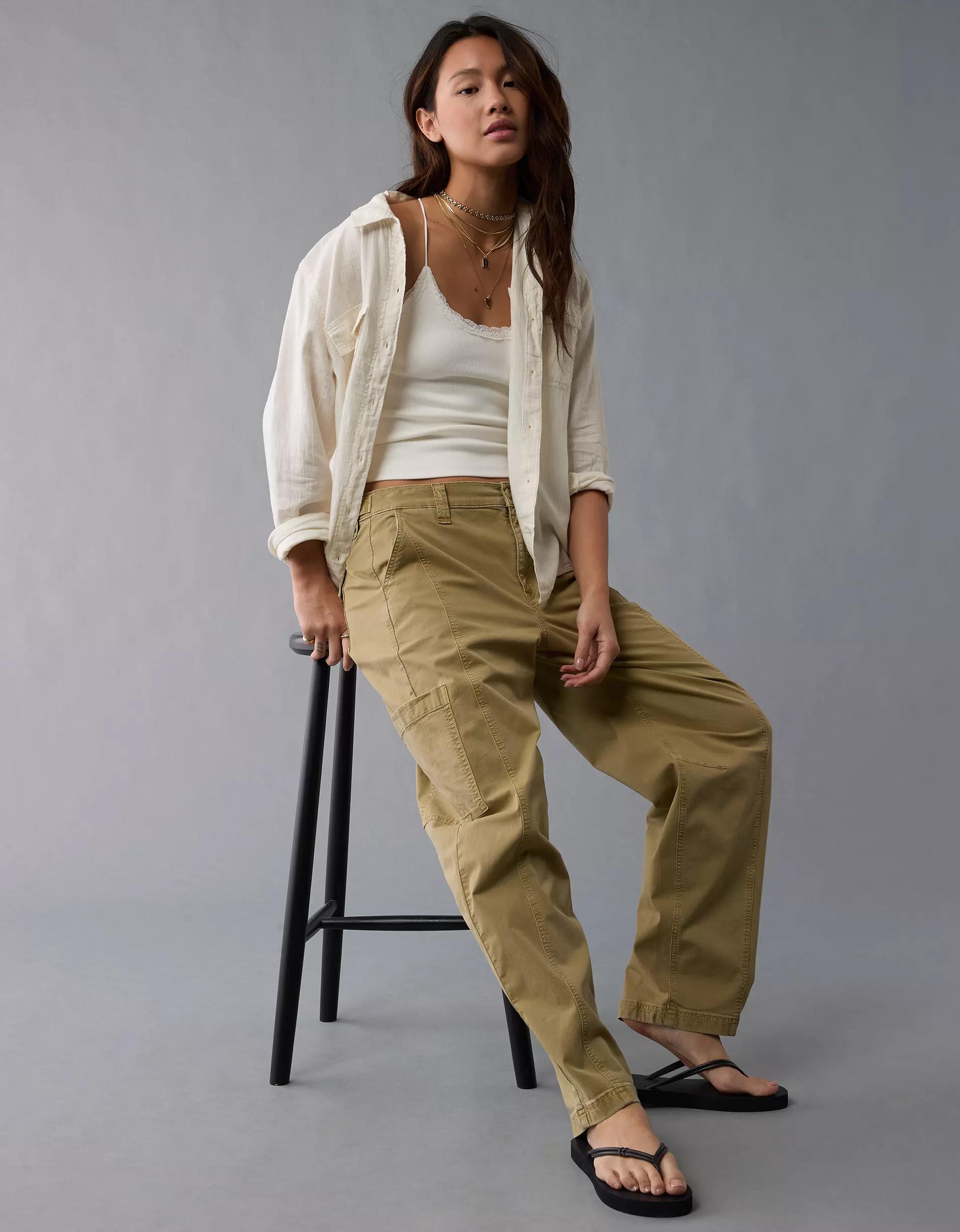 AE Weekend Vibes Linen-Blend Long-Sleeve Button-Up Shirt Product Image