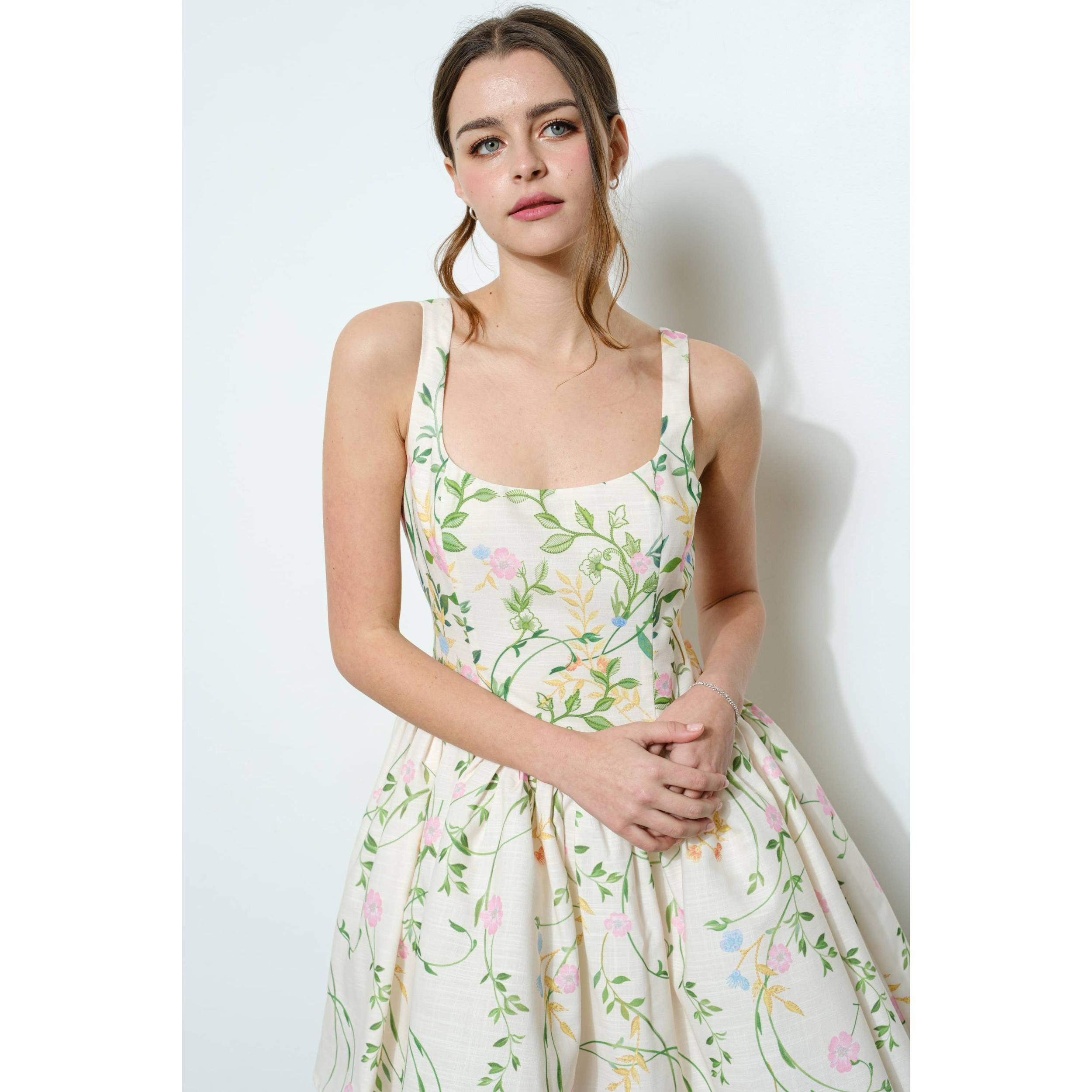 Adeline Flare Mini Dress Product Image