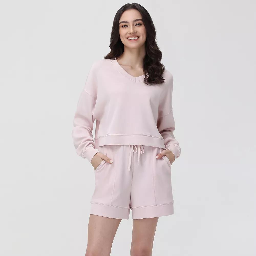 Women's Adyson Parker V-Neck Pajama Top & Pajama Shorts Set, Girl's,  Product Image