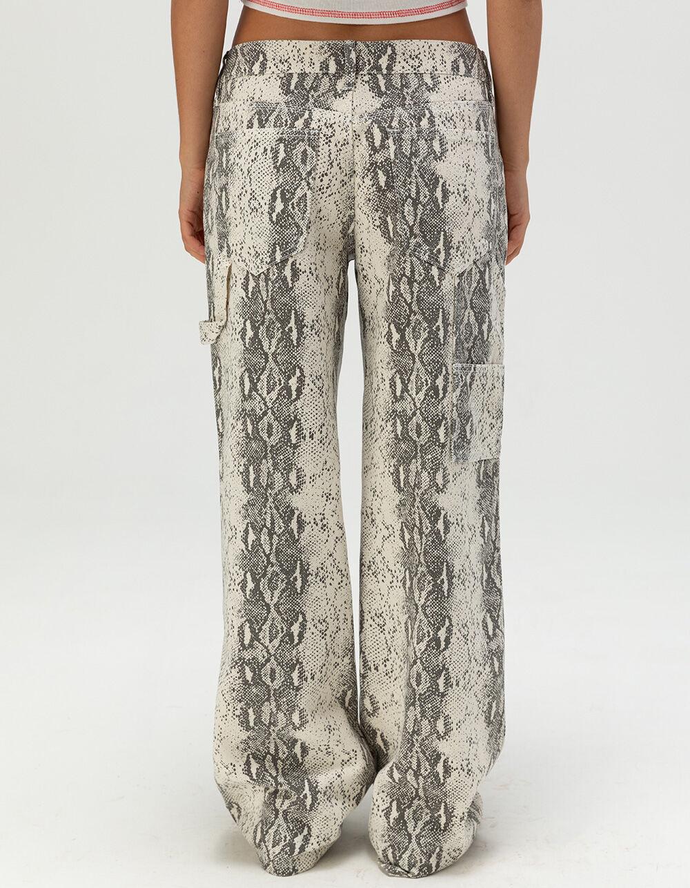 RSQ Womens Low Rise Snake Baggy Carpenter Pants - SNAKE Product Image