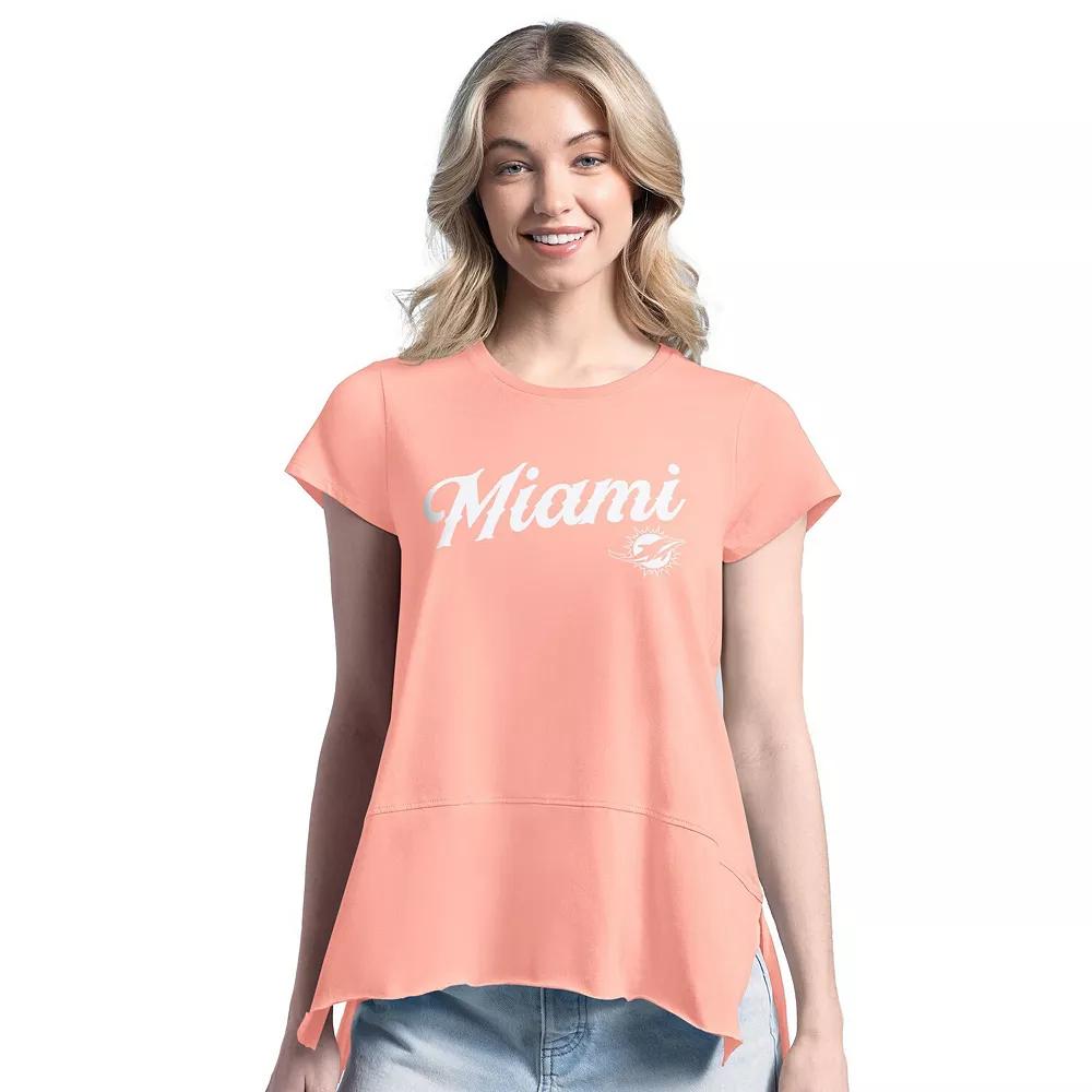 Women's Margaritaville Pink Miami Dolphins Gametime Is Paradise T-Shirt,  Product Image