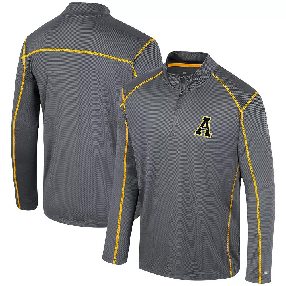 Men's Colosseum Black Appalachian State Mountaineers Cameron Quarter-Zip Windshirt, Size: Medium, App Black Product Image