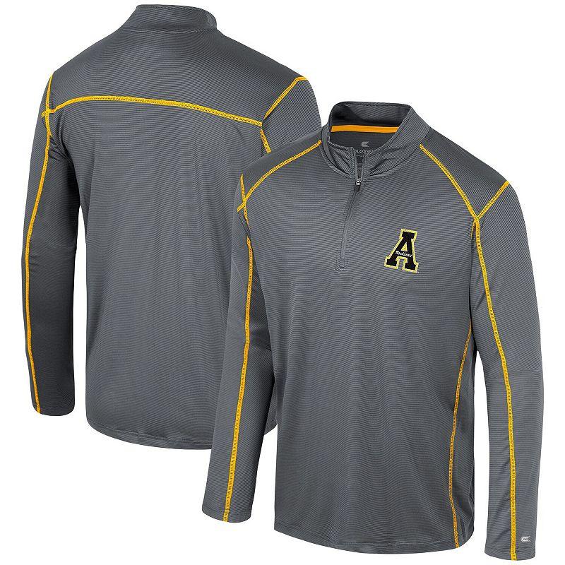 Men's Colosseum Black Appalachian State Mountaineers Cameron Quarter-Zip Windshirt, Size: Medium, App Black Product Image