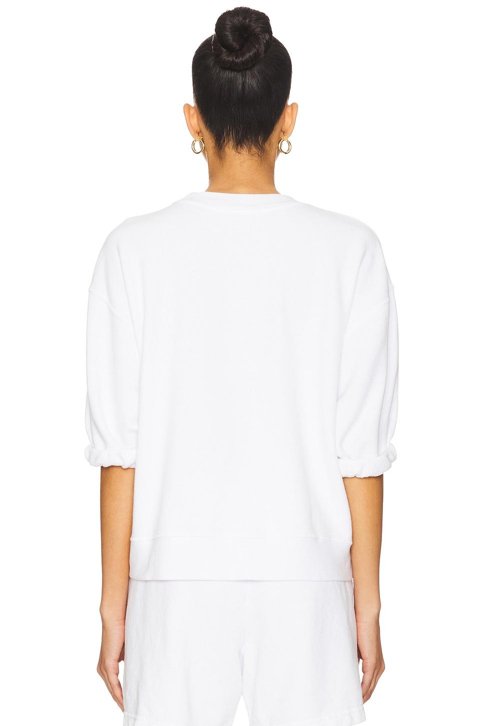 French Terry 3/4 Puff Sleeve Sweatshirt perfectwhitetee Product Image