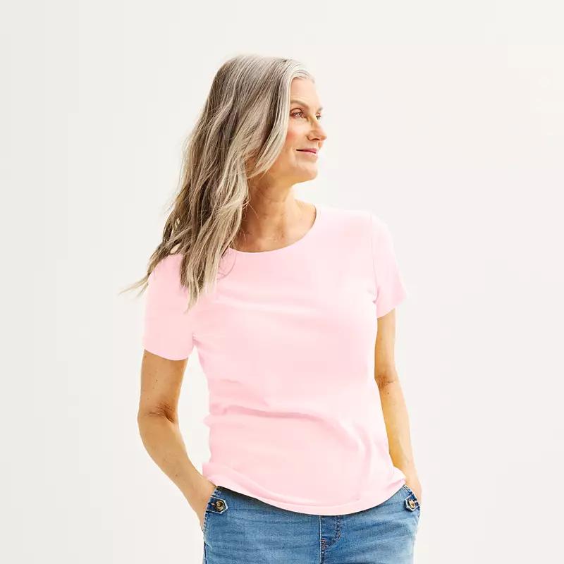 Women's Croft & Barrow® Essential Crewneck Tee,  Product Image