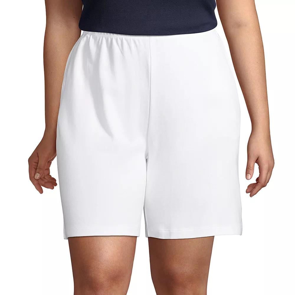 Petite Lands' End Sport Knit Pull-On Shorts, Women's,  Product Image