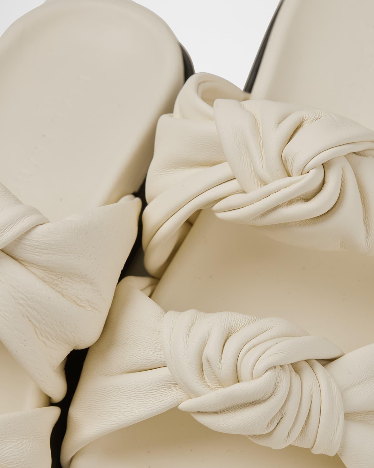 Tye Leather Knots Slide Sandals Product Image