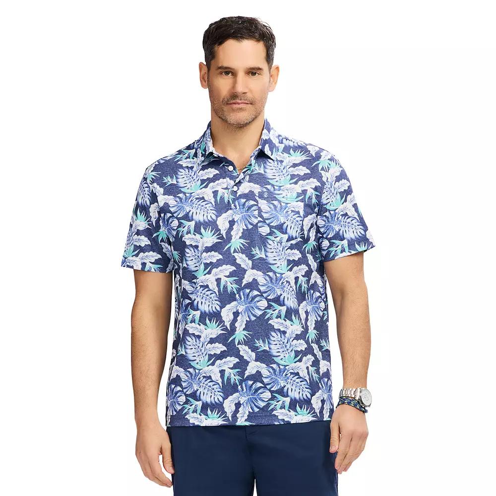 Men's IZOD Sunshield Performance Short Sleeve Polo, Size: Small, Medieval Blue Product Image