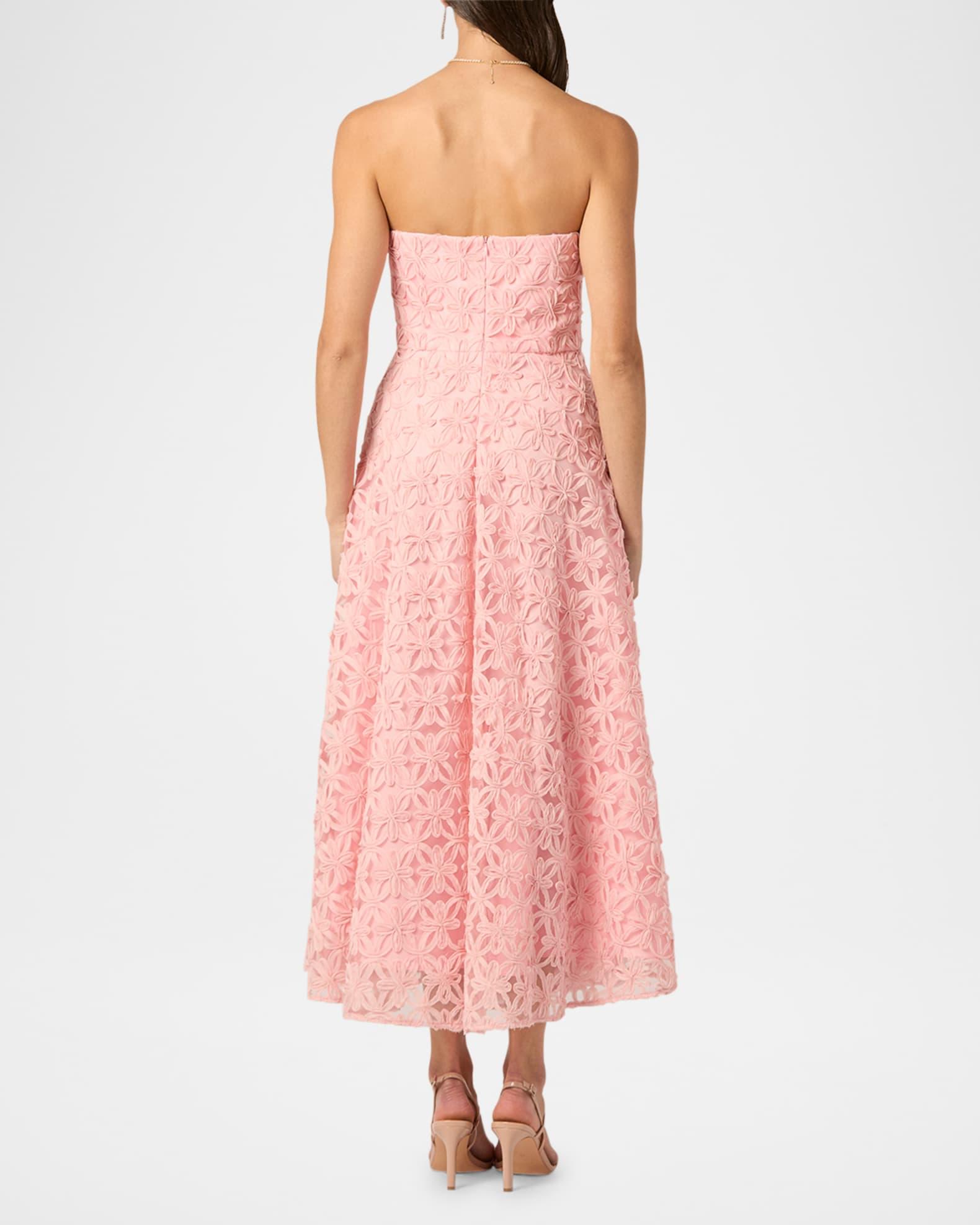 Strapless Floral Applique Maxi Dress Product Image