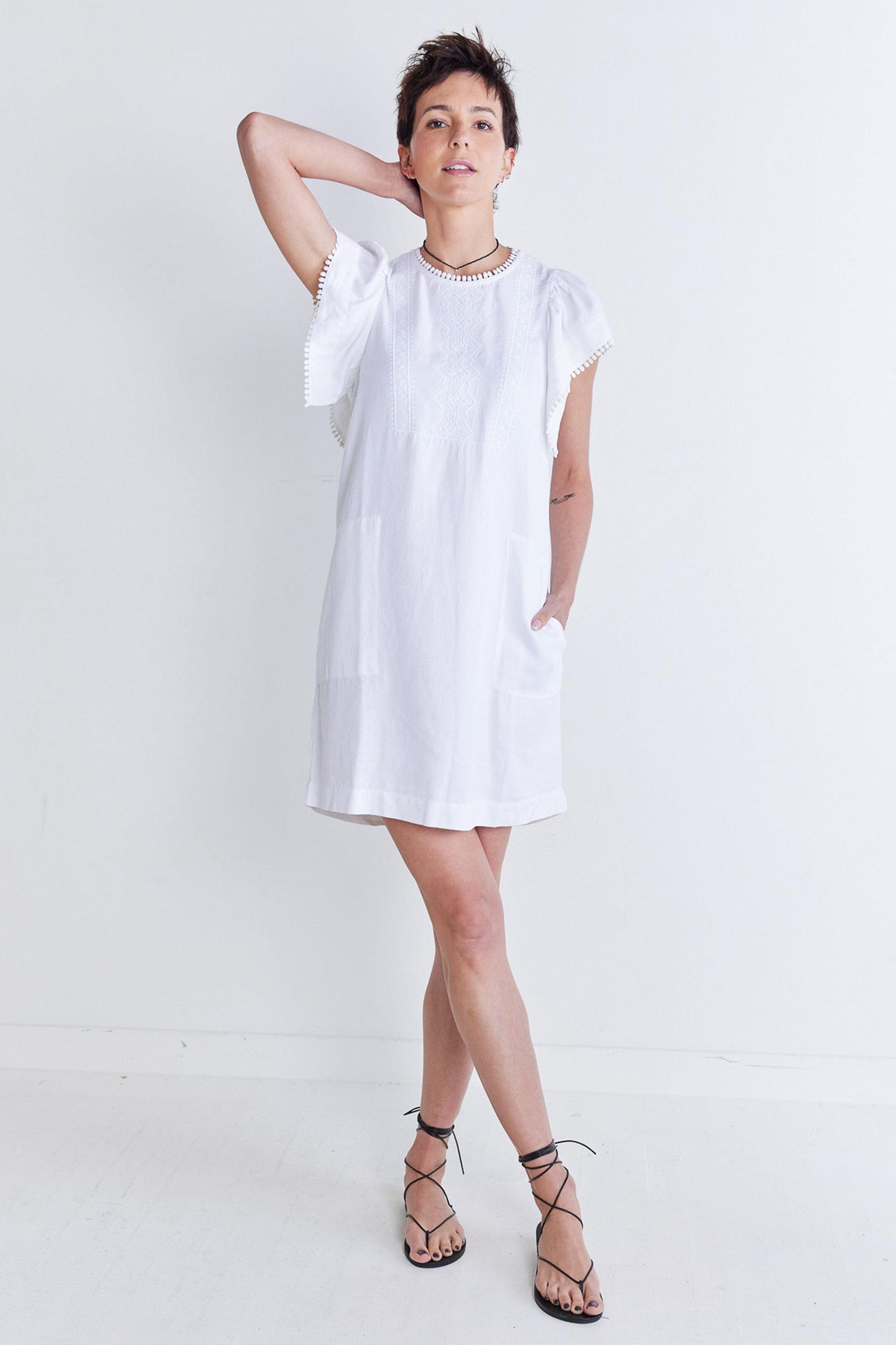 Embroidered Crete Short Dress Product Image