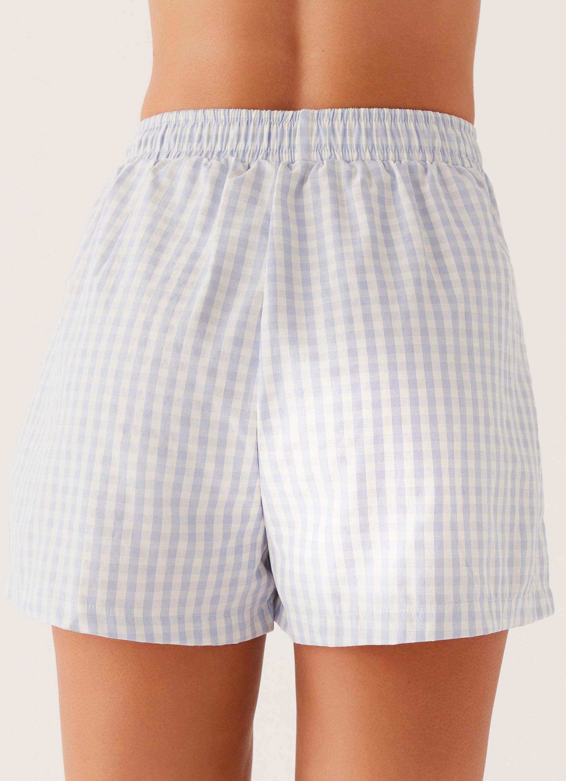 Brightwell Boxer Shorts - Blue Gingham Product Image
