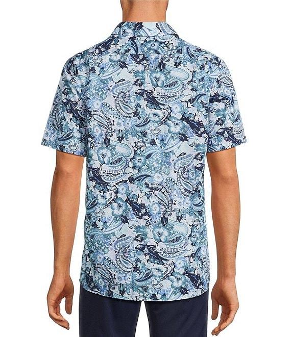 Hart Schaffner Marx The Blueprint Collection Short Sleeve Abstract Floral Button Front Shirt Product Image