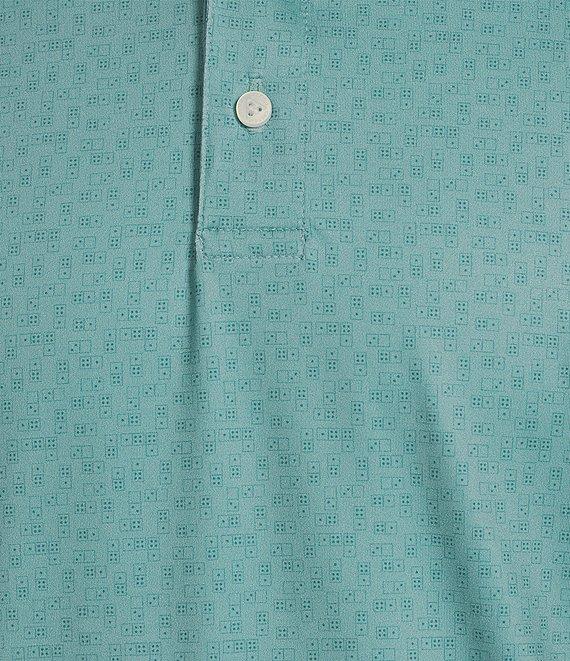 Cremieux Blue Label Performance Stretch Domino Print Short Sleeve Golf Polo Shirt Product Image