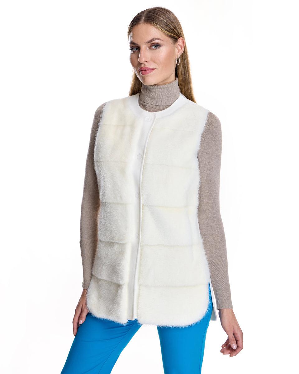 Mink Vest with Cashmere Back Product Image