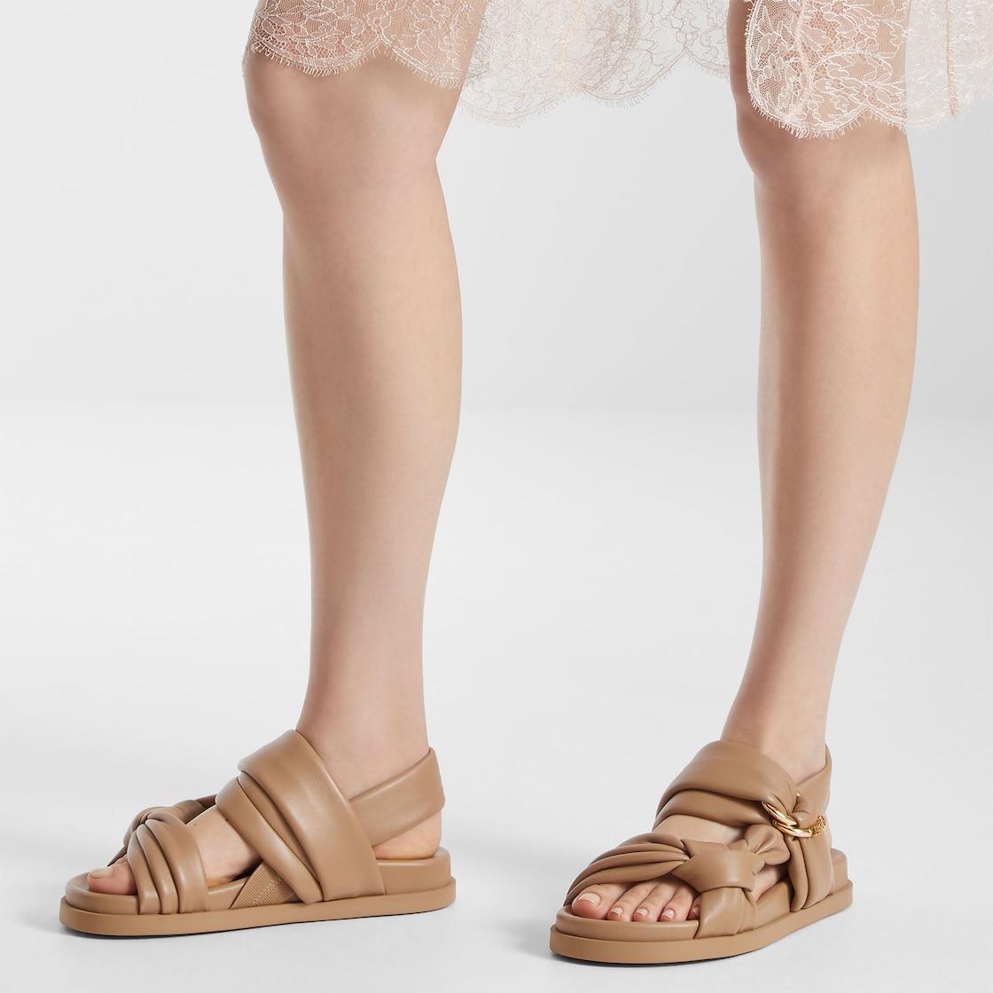 Fendi FeelBeige nappa leather sandals Product Image