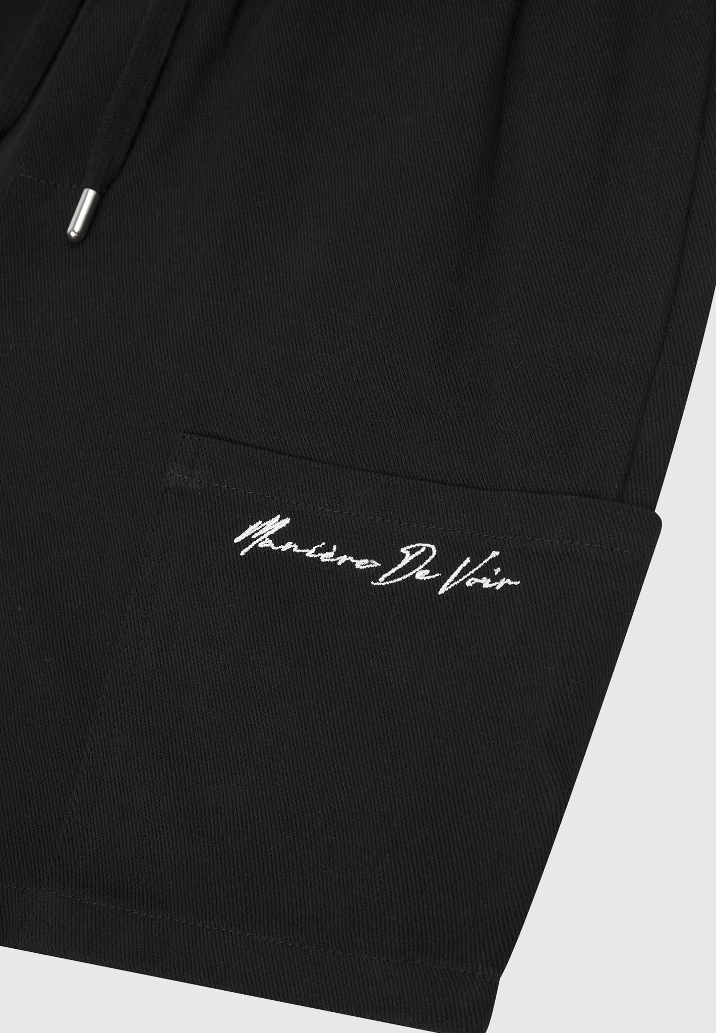 Black Light Weight Terry Simple Short Product Image