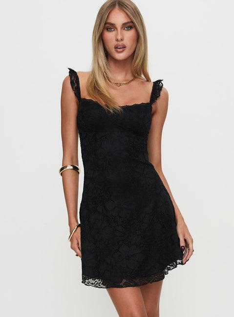 Beacall Mini Dress Black Product Image